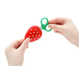 Factory supply spot fruit scissors magnetic scissors children banana strawberry grape shape scissors