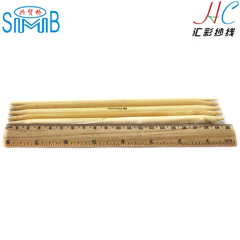 cheap wholesale high quality 200mm 20cm bamboo double-pointed fancy needles for hand knitting sweaters and scarfs
