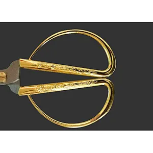 Alloy household stainless steel dragon and phoenix scissors hand-cut ribbon scissors gold pointed scissors wholesale