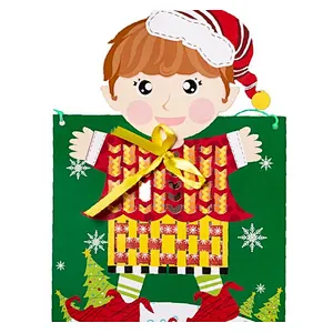 knitting paper kids DIY toy Christmas set kindergarten pendant