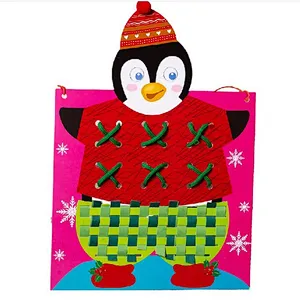 knitting paper kids DIY toy Christmas set kindergarten pendant