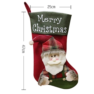 China 2019 fashion handmade new design Christmas stocking for Christmas eve