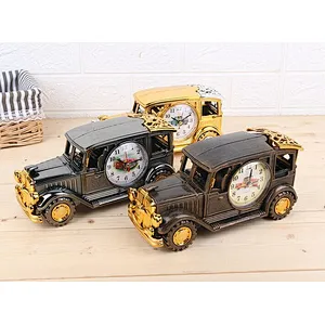 Classic Creative Classic Car Model Alarm Clock Retro Multifunction Pen Holder