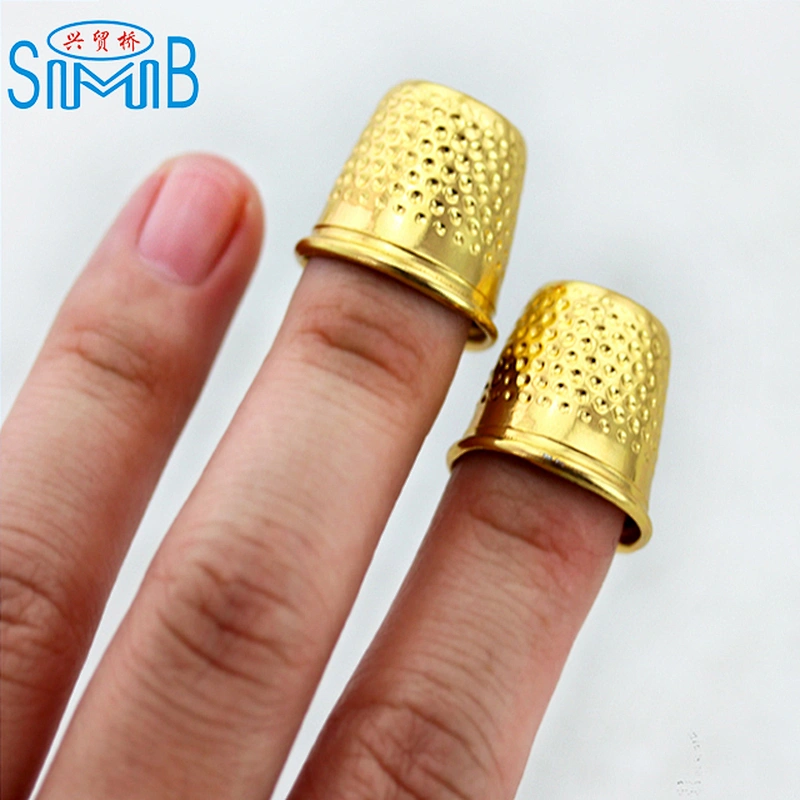 Golden and Silver Color Round Thimble for Needle When Sewing Cloth Sewing Tools Finger Protection