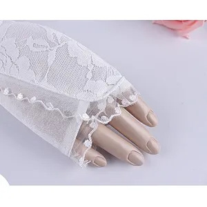 Sun protection gloves female summer anti-UV thin section ice lace sunscreen cuff arm sleeve long drive
