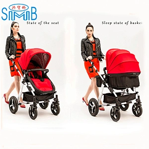 China baby stroller manufacturer best price wholesale luxury Aluminum Alloy frame baby stroller 3 in 1