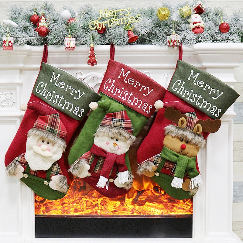 China 2019 fashion handmade new design Christmas stocking for Christmas eve