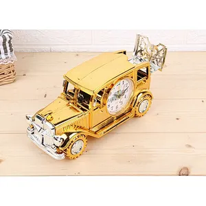 Classic Creative Classic Car Model Alarm Clock Retro Multifunction Pen Holder