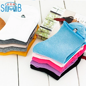 New men's pac short solid bright color gift men  boat socks