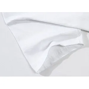 White overalls custom cotton short-sleeved t-shirt printed logo activity advertising shirt custom corporate culture shirt embroi