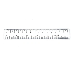 Acrylic 15cm Simple and Transparant Ruler 4 piece set
