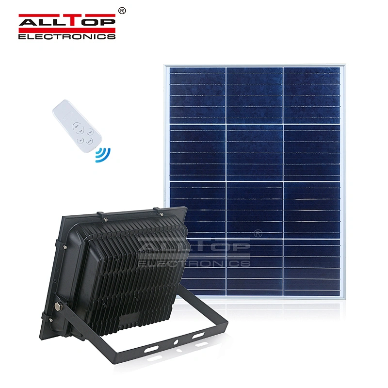 ALLTOP 25watt 40watt 60watt 100watt 200watt 300watt waterproof IP65 outdoor solar powered flood light with remote