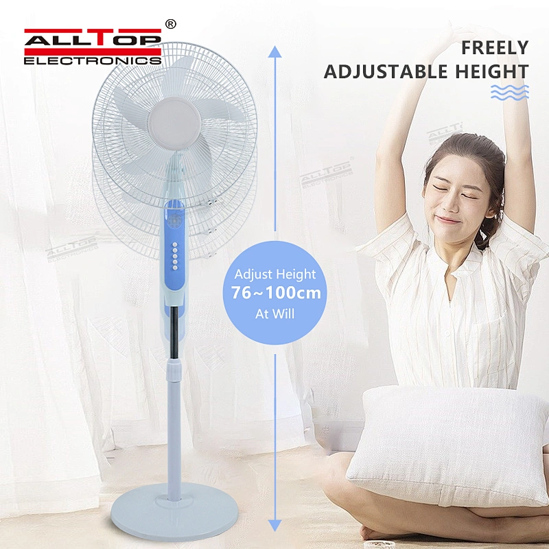 ALLTOP Hot sale 16 Inch solar panel low noise strong wind floor stand fan solar fan