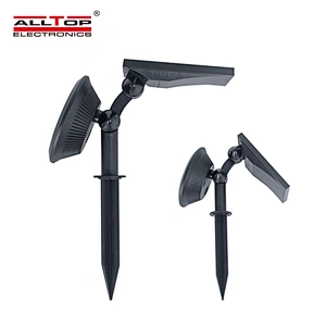 ALLTOP High Power 2200mAH Battery ABS Landscape Decoration Waterproof IP65 Bicolor Spike Solar LED Garden Light