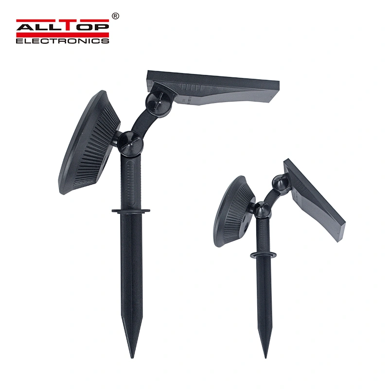ALLTOP High Power 2200mAH Battery ABS Landscape Decoration Waterproof IP65 Bicolor Spike Solar LED Garden Light