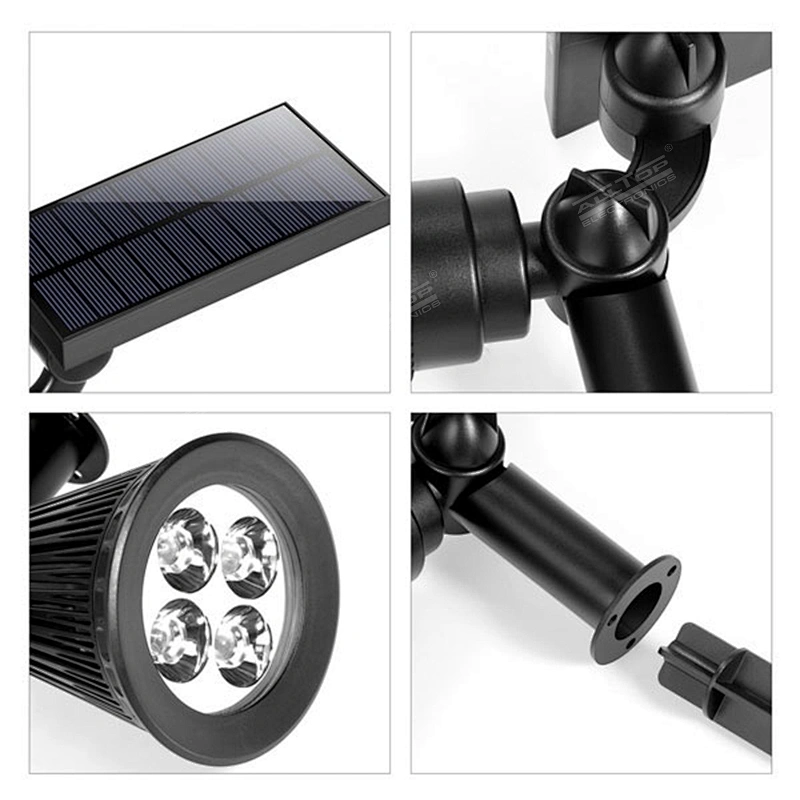 ALLTOP Wholesale 4w ABS ip65 waterproof outdoor garden landscape rgb solar led spike light
