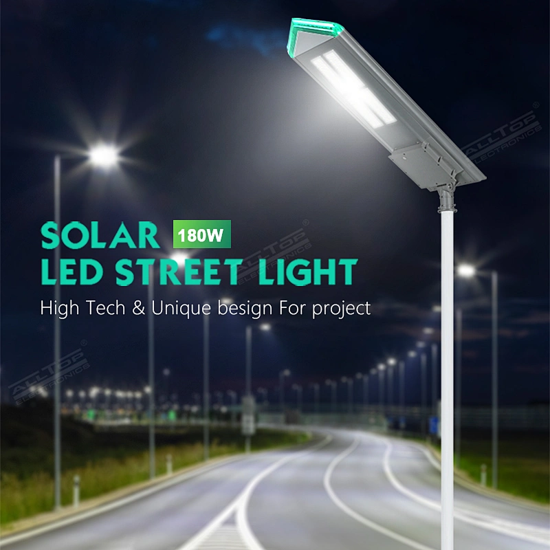 ALLTOP 2020 New design die-cast aluminum IP65 waterproof 180w outdoor all in one solar led street light