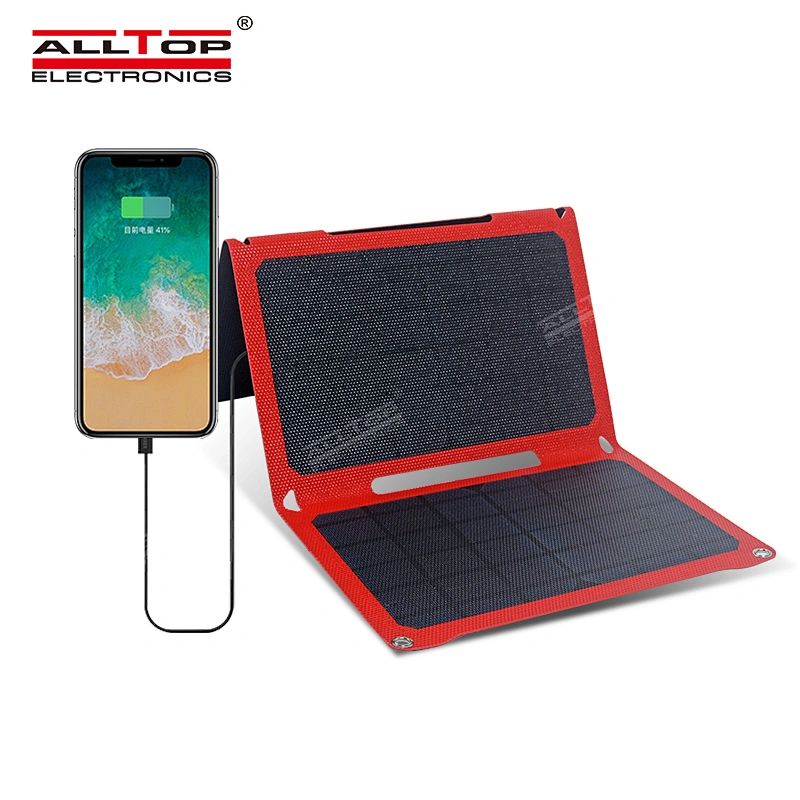 ALLTOP Best price 6v 28w portable outdoor camping mono half cell foldable solar panel