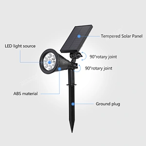 ALLTOP Wholesale 4w ABS ip65 waterproof outdoor garden landscape rgb solar led spike light