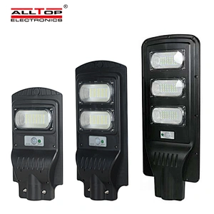 ALLTOP Hot Sale Ip65 Waterproof Outdoor Remote Control Motion Sensor 30W 60W 90W Integrated All In One Solar Led Street Light