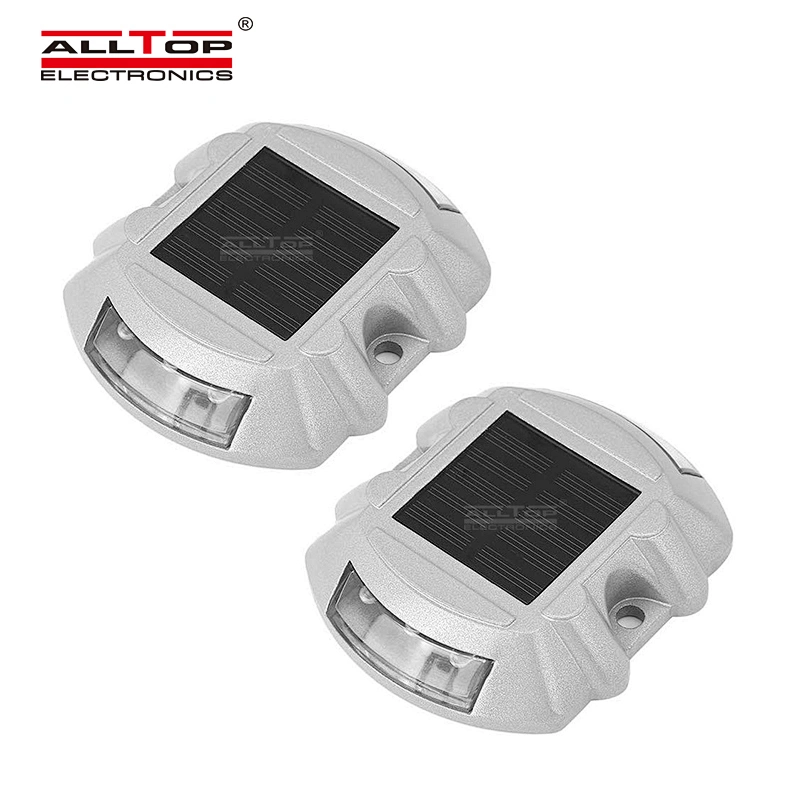 ALLTOP IP65 Waterproof Flashing Cat Eyes Motorway 800m Reflective Distance Aluminium PC Solar Traffic Road Stud Light