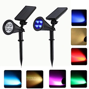 ALLTOP Wholesale 4w ABS ip65 waterproof outdoor garden landscape rgb solar led spike light