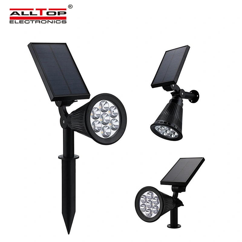 ALLTOP Wholesale 4w ABS ip65 waterproof outdoor garden landscape rgb solar led spike light