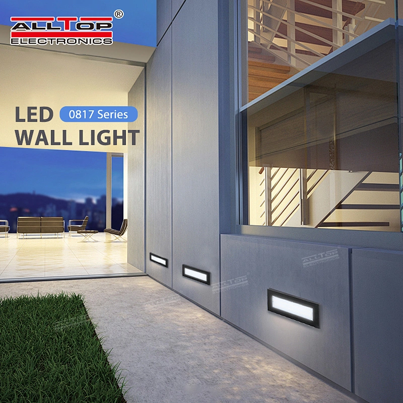 ALLTOP New Products Outdoor IP65 Waterproof Backyard 8W Wide Recessed LED Step Lights