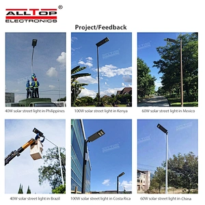 ALLTOP High Quality Motion Sensor Outdoor Waterproof 100w All In One Solar Led Street Light