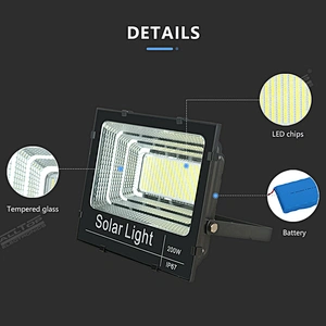 ALLTOP 25watt 40watt 60watt 100watt 200watt 300watt waterproof IP65 outdoor solar powered flood light with remote
