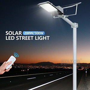 ALLTOP High lumen aluminum ip65 waterproof remote control 200w 300w outdoor solar led street light