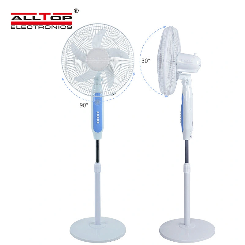ALLTOP Hot sale 16 Inch solar panel low noise strong wind floor stand fan solar fan