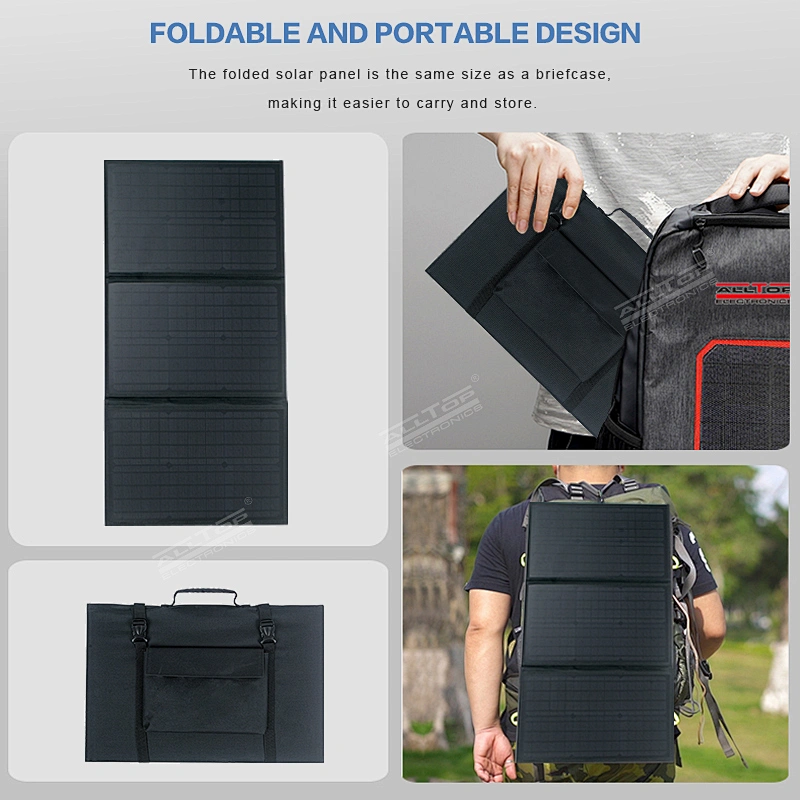 ALLTOP Sunpower Folding 60W Solar Cells Charger 5V 2.4A USB Output Devices Portable Solar Panel