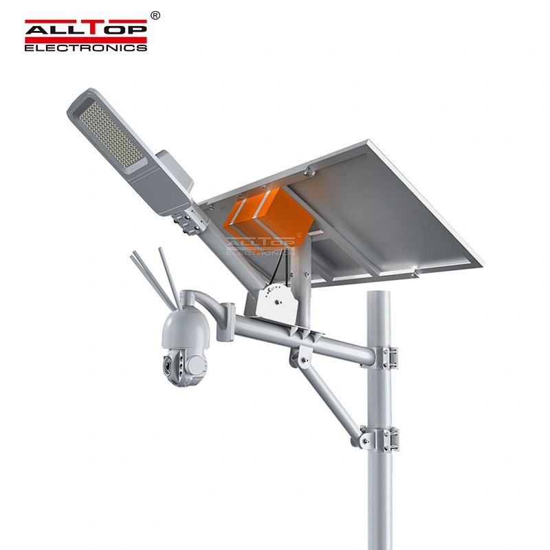 ALLTOP IP65 Waterproof Outdoor Garden Remote Control Wireless 1920*1080PHD 4G WIFI Monitoring Intelligent Solar Led Street Light