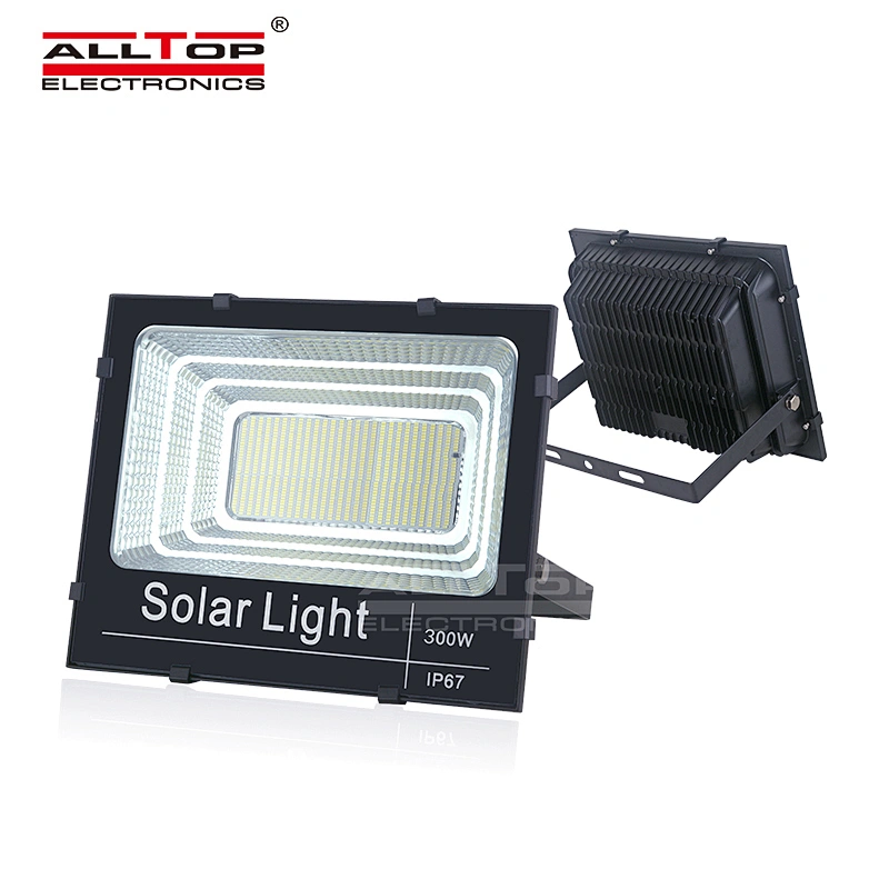 ALLTOP 25watt 40watt 60watt 100watt 200watt 300watt waterproof IP65 outdoor solar powered flood light with remote