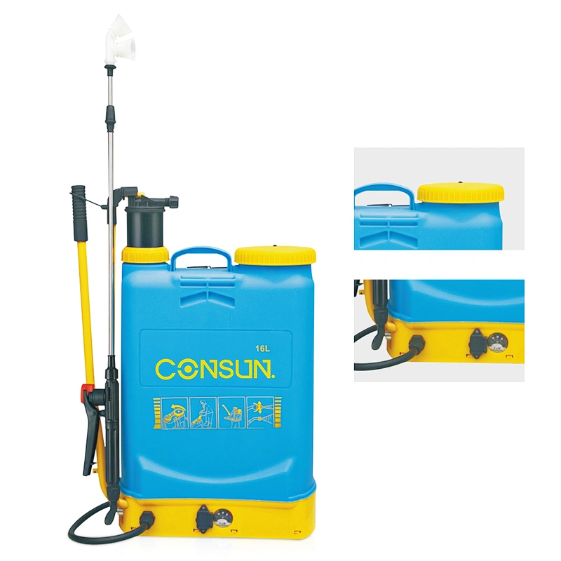 16 litres plastic herbicide 2 in 1 battery knapsack sprayer