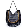 Ladies Denim bag with suade leather tassel