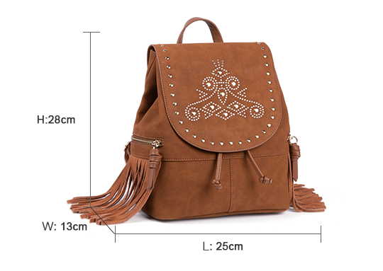 Vintage backpack with silver studs suppliers