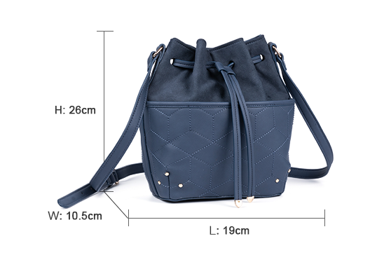 Blue Leather Bucket Bag suppliers