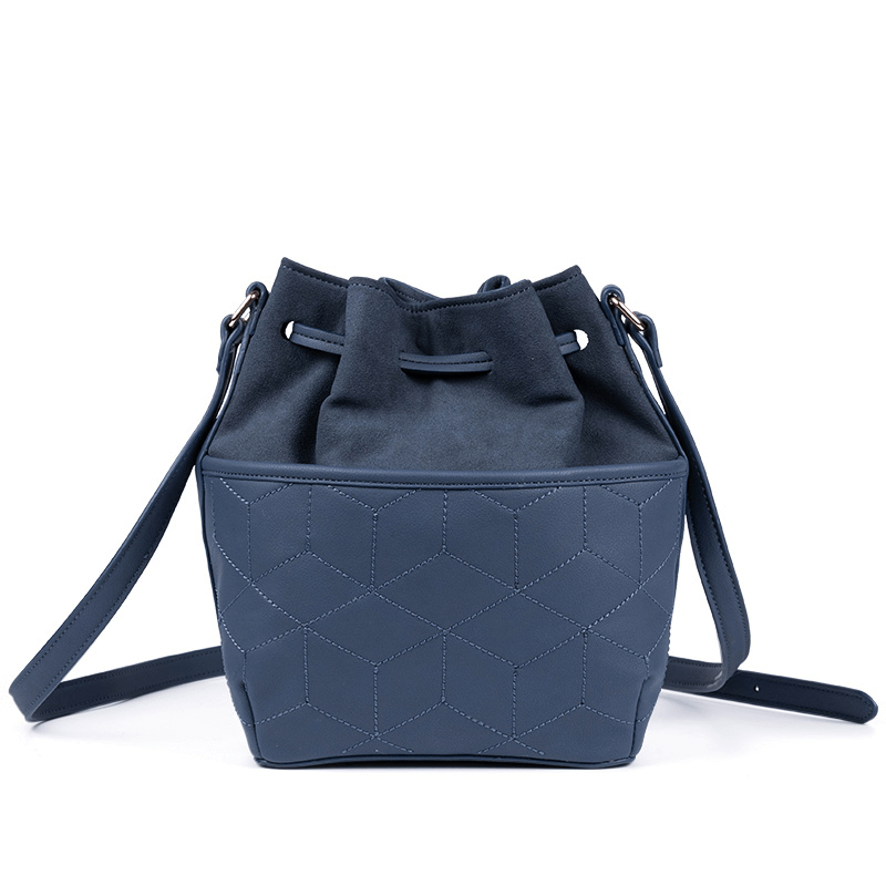 Blue Leather Bucket Bag suppliers