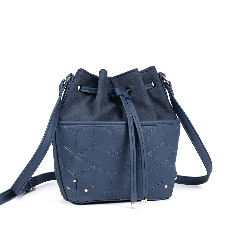Blue Leather Bucket Bag suppliers