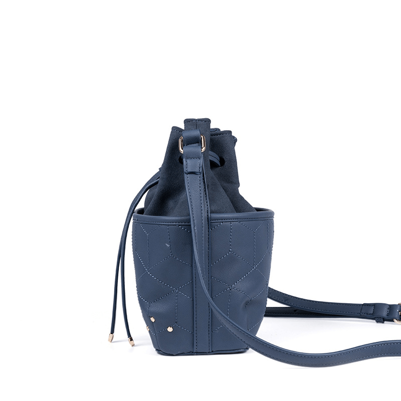 Blue Leather Bucket Bag suppliers