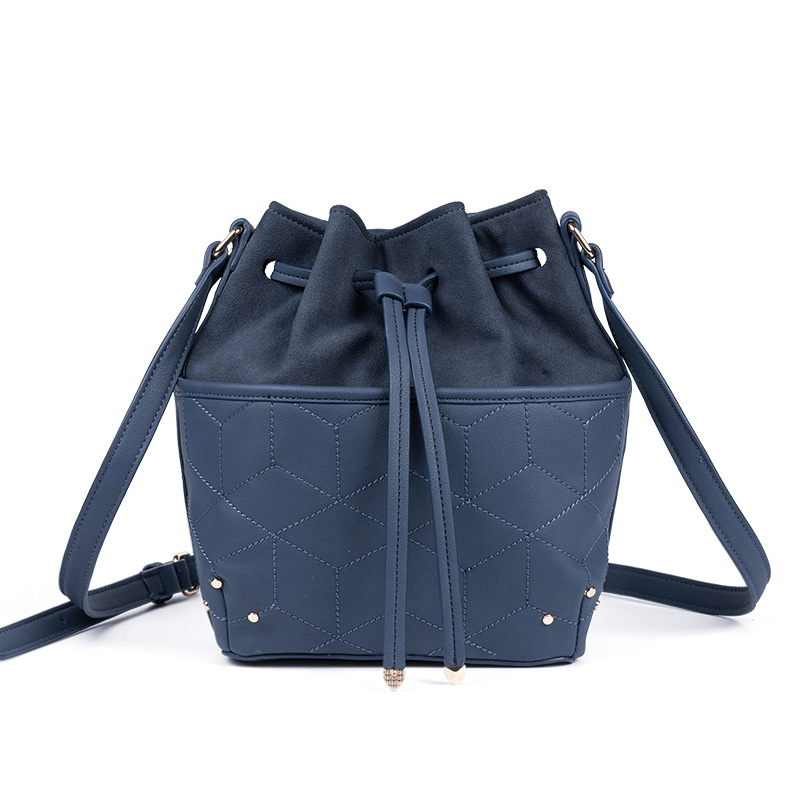Blue Leather Bucket Bag suppliers