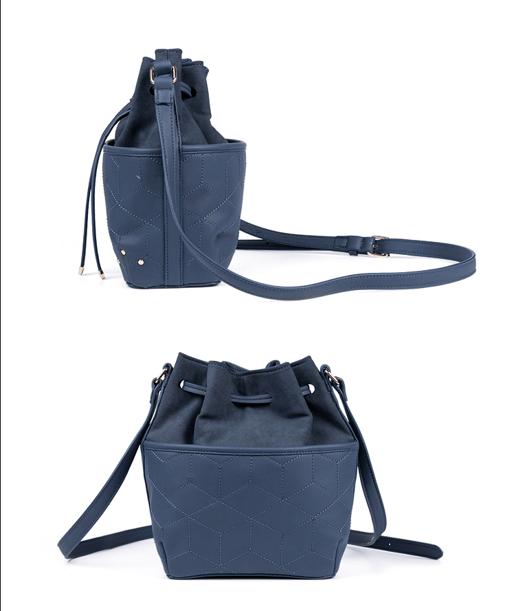 Blue Leather Bucket Bag suppliers