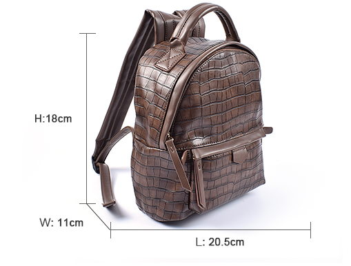 Crocodile Pattern Mini Leather Backpack suppliers