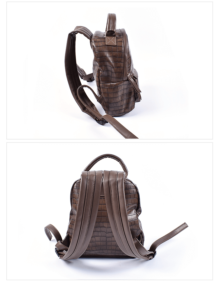 Crocodile Pattern Mini Leather Backpack suppliers