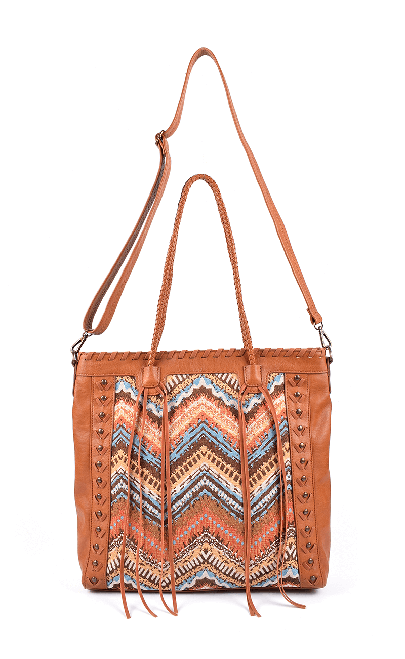 ladies vintage tapestry bag with suade leather tassel suppliers