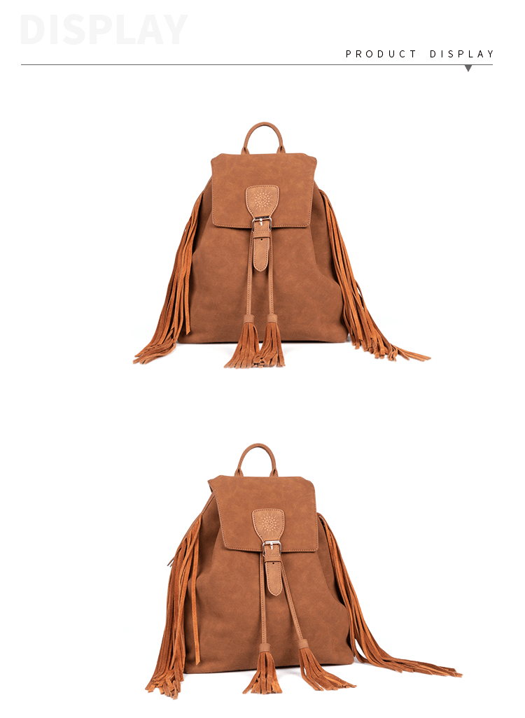 backpacks vintage with suede tassels suppliers