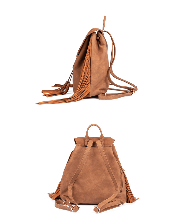 backpacks vintage with suede tassels suppliers
