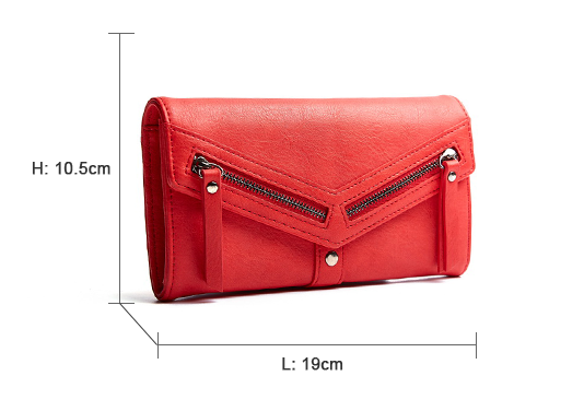 Ladies Pockets Dark Red Wallet suppliers
